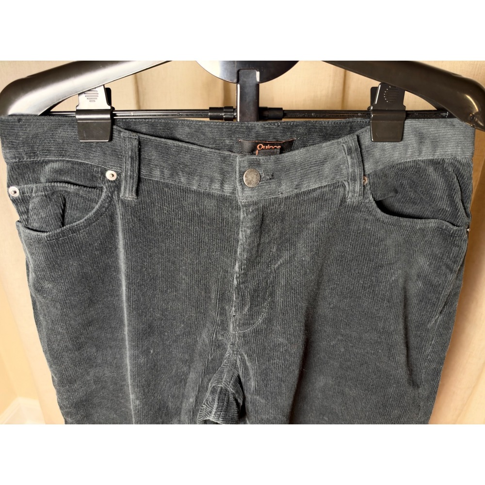 Quince Organic Stretch Corduroy 5 Pocket Pants Men's 34x34 Black Straight NWOT
